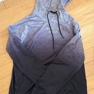 American Eagle Outfitters Gray to Black Ombre Hoodie